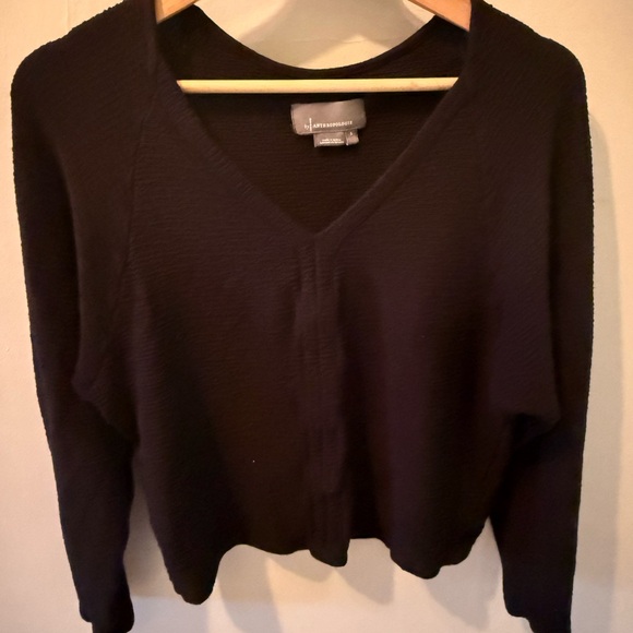 Anthropologie Black V-Neck Sweater - Picture 1 of 2